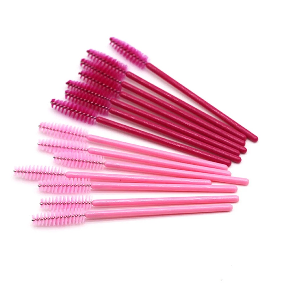 100 Uds cepillo de pestañas para aplicación de máscara varitas desechables para extensiones de pestañas pestañas postizas peine rizador herramienta uso portátil