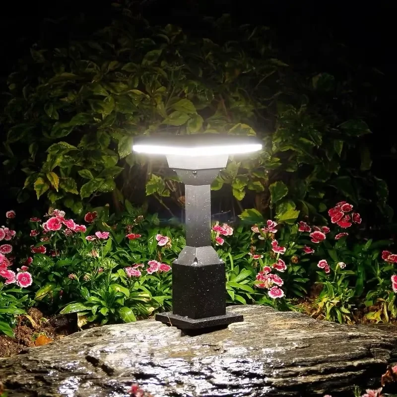 Manufacturer Wholesale Outdoor Legal Post Lights with Post Caps on Both Sides Modern Driveway Garden Light Emitting Diode