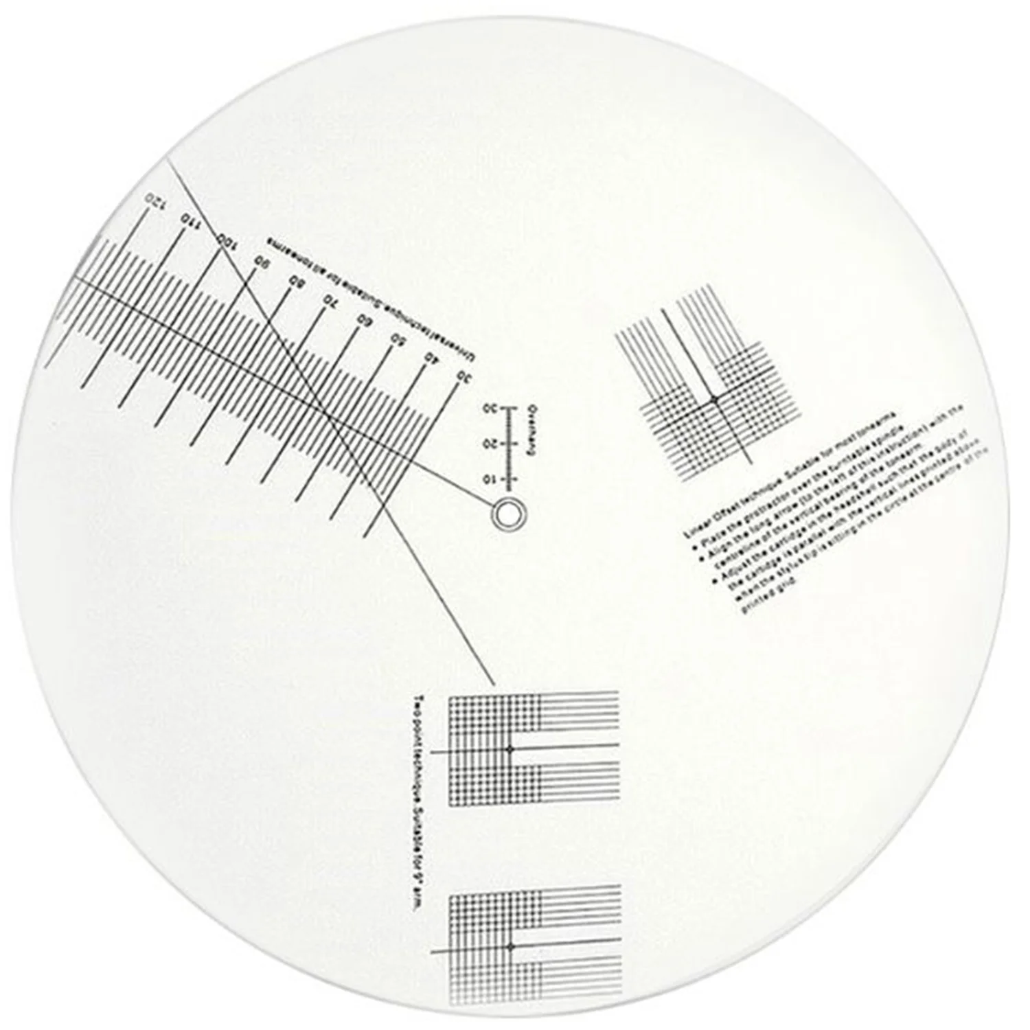 AA91 Anti-Sliding LP Vinyl Record Pickup Calibration Plate Distance Gauge Protractor Adjustment Tool Ruler for Turntable
