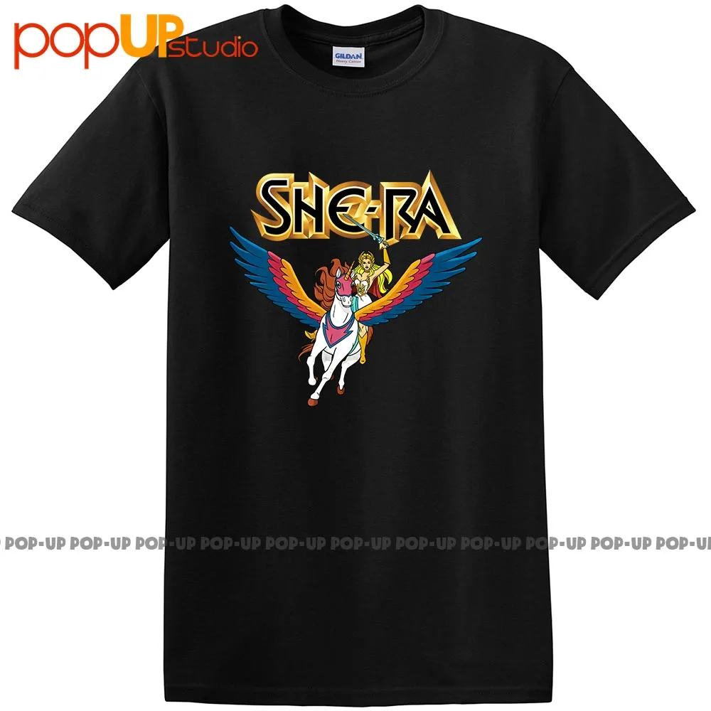 Masters Of The Universe She Ra And Swiftwind T Shirt Mens Licensed Cartoon Black