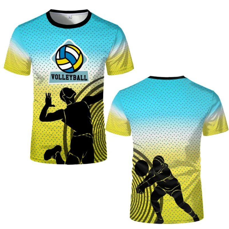 New In Volleyball Uniform T Shirt For Men Women Personalized Name Print Men's Short Sleeve T-shirt Athlete Quick Drying Tees Top