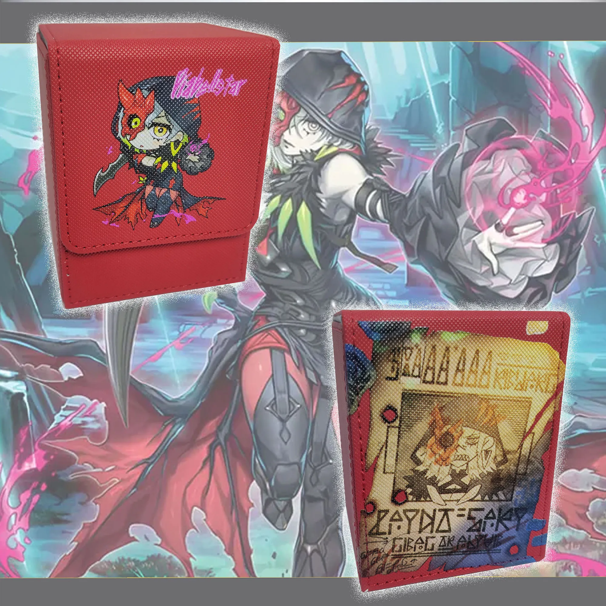 DIY 직접 만드는 유희왕! 디아벨스타 블랙 위치 카드 보관함 Ygo 가죽 컬렉션 카드 보호 상자 애니메이션 카드 선물