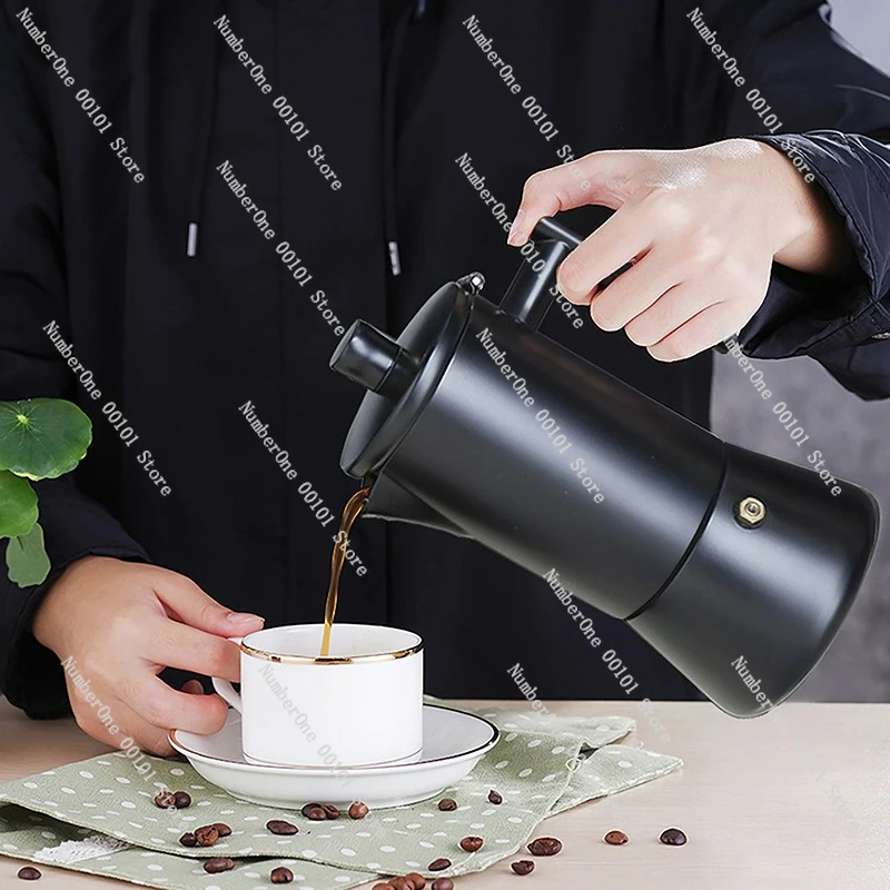 Italian stainless steel coffee pot, induction cooker heating espresso machine