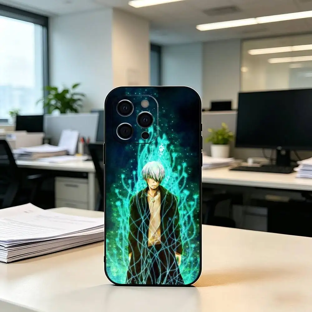 Fantasy Anime M-Mushishi Phone Case For iPhone 17, 16,15,14,13,12,11 Plus,Pro Max, Others Soft Black Cover view 2