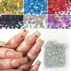 Holographic Ultrathin Sequins Nail Glitter Sparkly Silver Hollow Round Shape Flakes DIY Laser Paillette 3D Nail Art Decorations