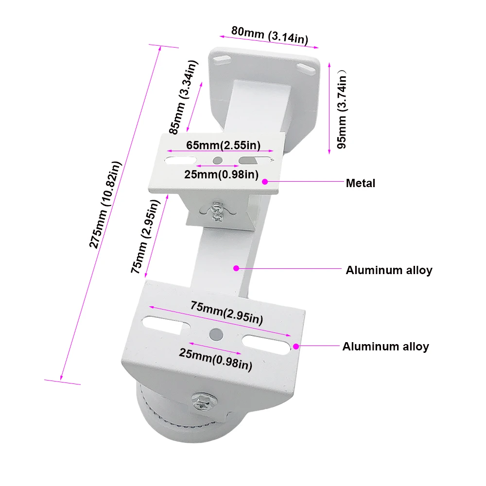 Outdoor Wall Mounted Dual Cameras CCTV Bracket Arm for Video Surveillance IP AHD Security Cameras Support Waterproof Aluminum