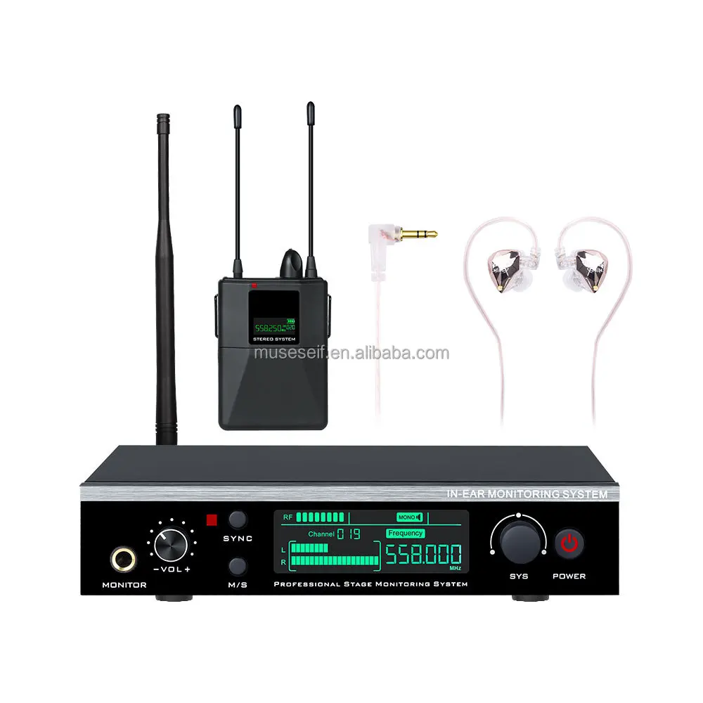 

E/Professional Stage monitring System, in Ear Audio monitring, Headphone monitring, 1-Channel, Suitable for Dj Stage