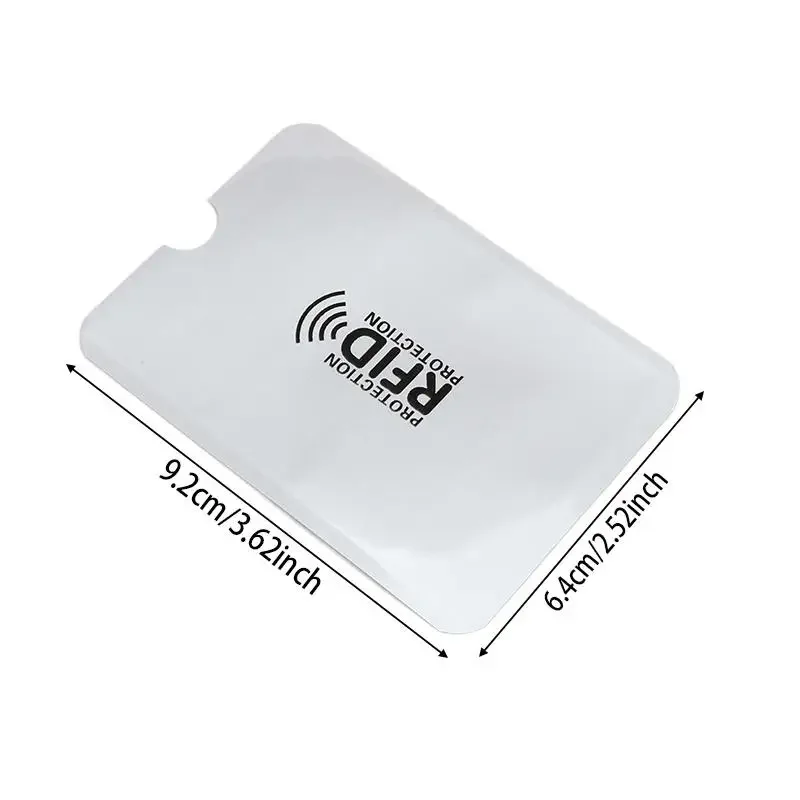 5 個アルミ箔抗消磁カードカバー RFID シールドバッグ NFC クレジットカード盗難防止ブラシ ID カード抗消磁カバー