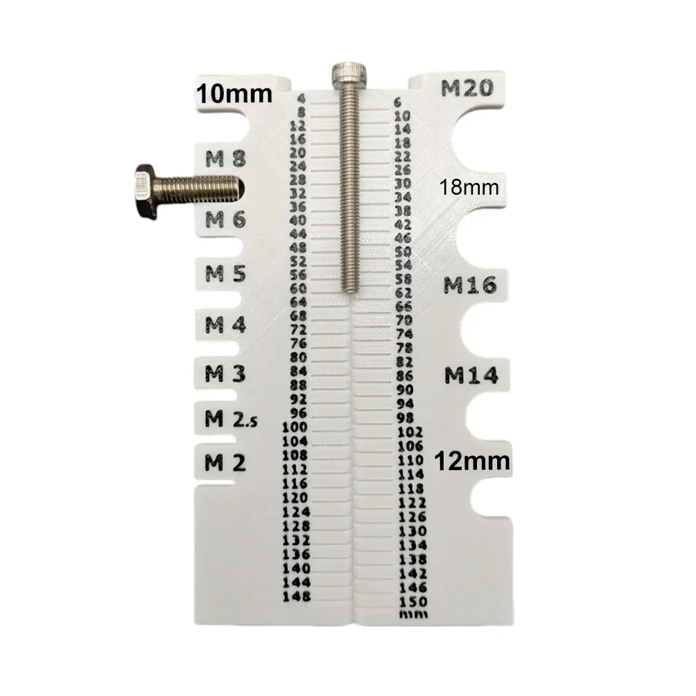1pc Multi-functional Measuring Tool Thread Pitch Gauge Portable Ruler Adapter For Screw And Bolt Measuring Tools Length Measure