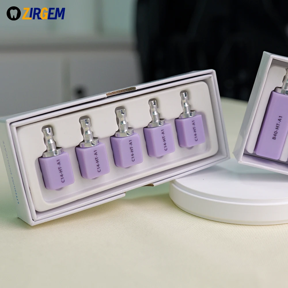 

Kanda Dental Glass Ceramic Cubes Lithium Disilicate I12 5PCS/Box HT LT CAD CAM Dental Lab Materials Glass High Translucency