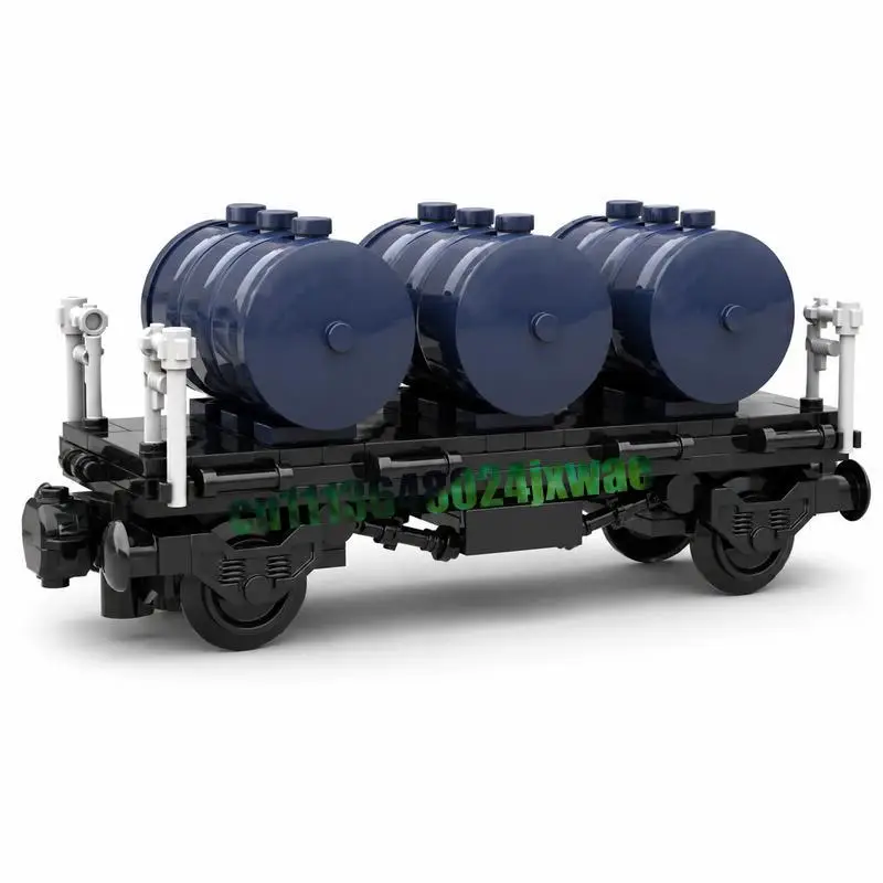 NEU 163-Teiliger Kanister-Wagen Zug MOC Benutzerdefiniertes Puzzle-Modell DIY Montage-Bausteine Pädagogisches Kreatives Spielzeug Sammlerstück Geschenk