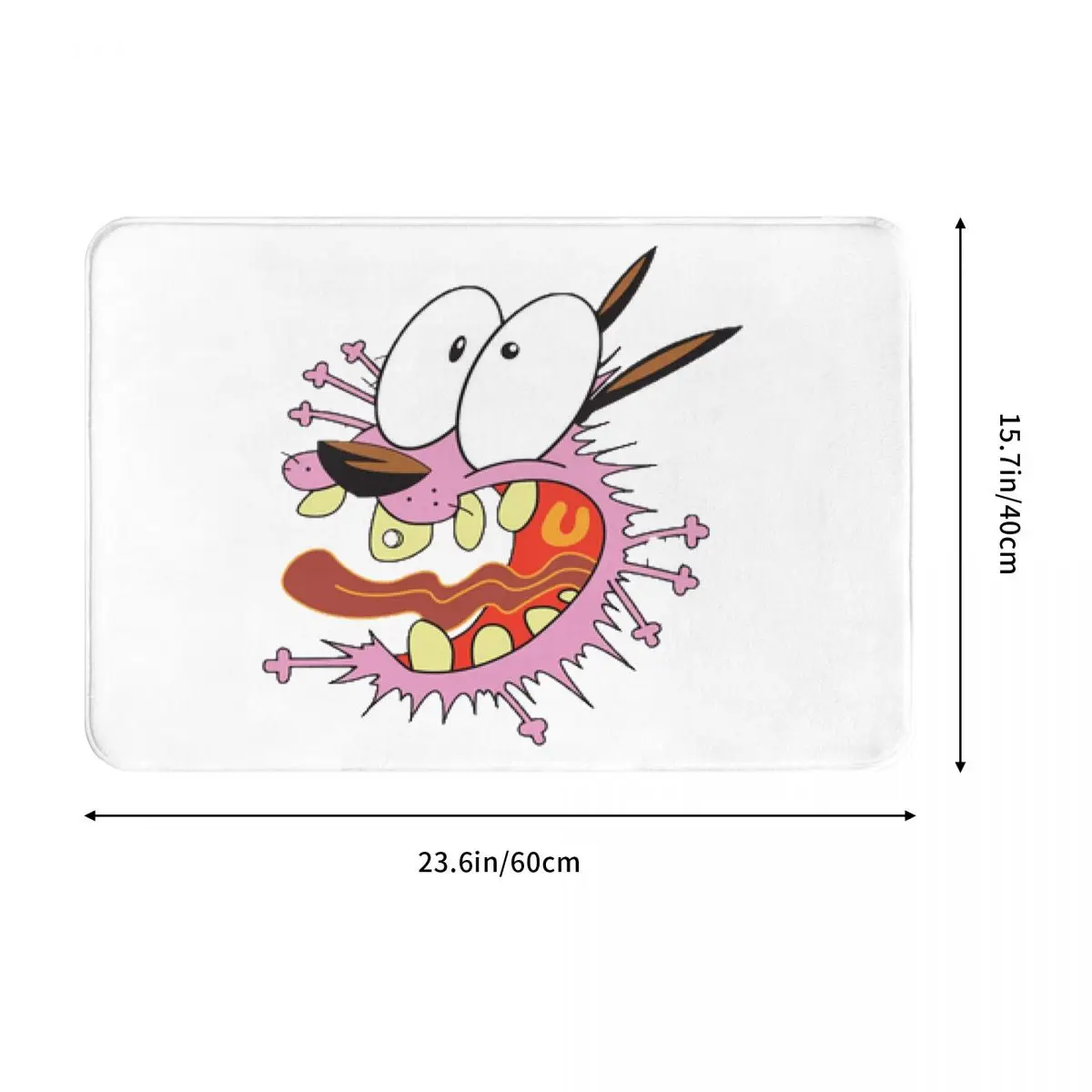 Cute Courageous Cowardlys Dog Doormat Durable Carpet Rug Kitchen Entrance Home Floor Mat for Living room Footpad Mats