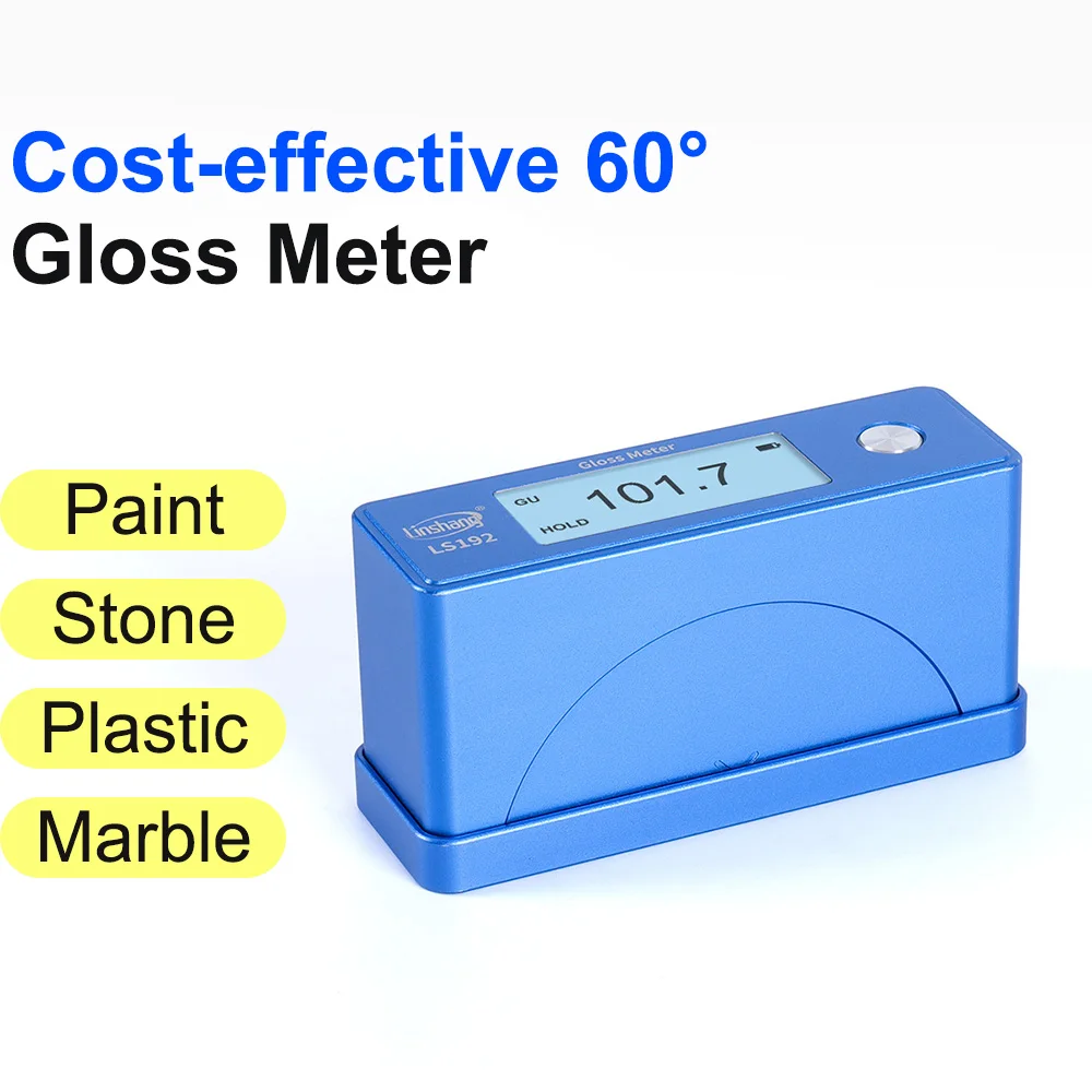 Gloss Meter 60 Degree Digital Gloss Meters Glossness Measurement Device for Floor Marble Paint Plastic Powder Coating LS192