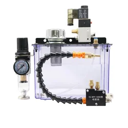 CNC Machine Tool Pneumatic Sprayer Water Pipe Oil Pump Lubrication System Low Pressure Water Spray Transparent 3L Oil Tank