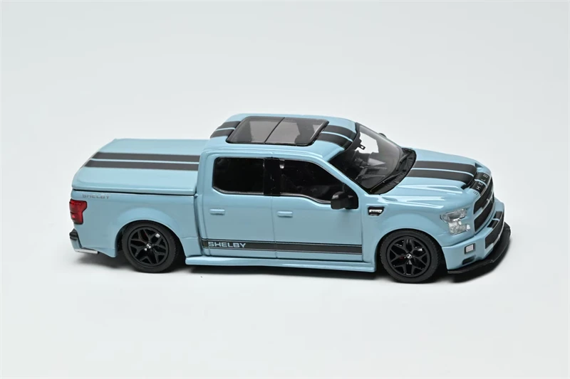 

1:64 F150 Super Snake Area 51 Blue/ Black Racing Stripes Limited299 Diecast Collector's Vehicle Model Car