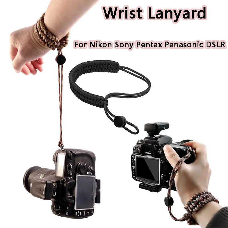 Digital Camera Strap Anti-lost Camera Wrist Strap Hand Grip Paracord Braided Wristband for Nikon Sony Pentax PanasonicDSLR Canon