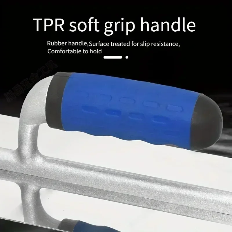 Runde Kelle aus Edelstahl (Kunststoffgriff) – Mehrzweck-Konstruktionshandwerkzeug für die Endbearbeitung von Gips, Kitt und Beton