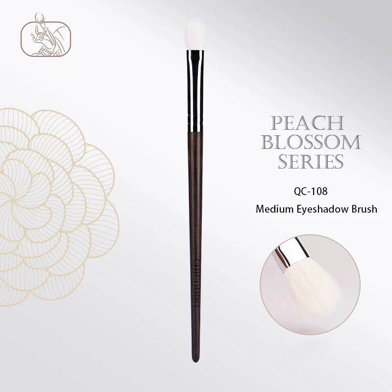 CHICHODO Makeup Brushes-Peach Blossom Series-Professional Eye Shadow Soft White Fibrous Hair Single Professional Make Up Brush