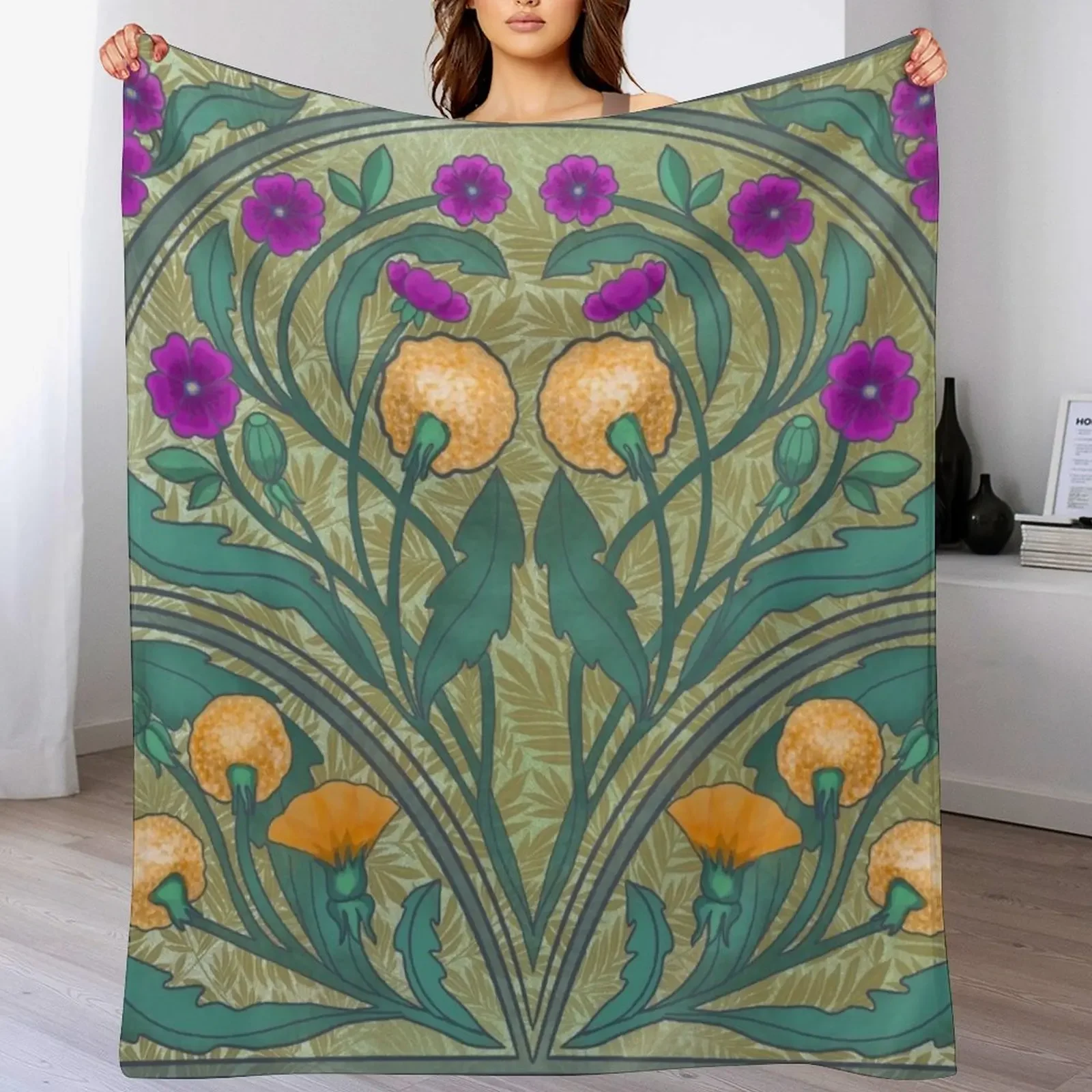 

Dandelion and Primrose Throw Blanket anime Blankets Sofas Of Decoration Luxury Throw Blankets