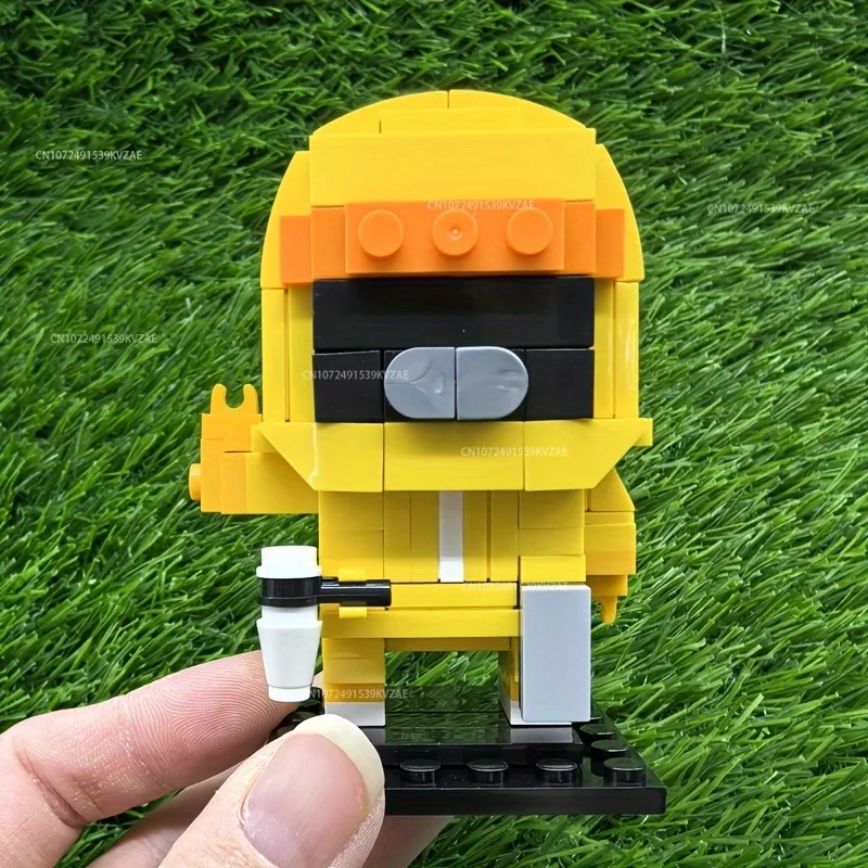 MOC Back To The Futured Doctor Brown Martyed Brickheadz Set Building Blocks Movie Action Figures Brick Toy Gifts