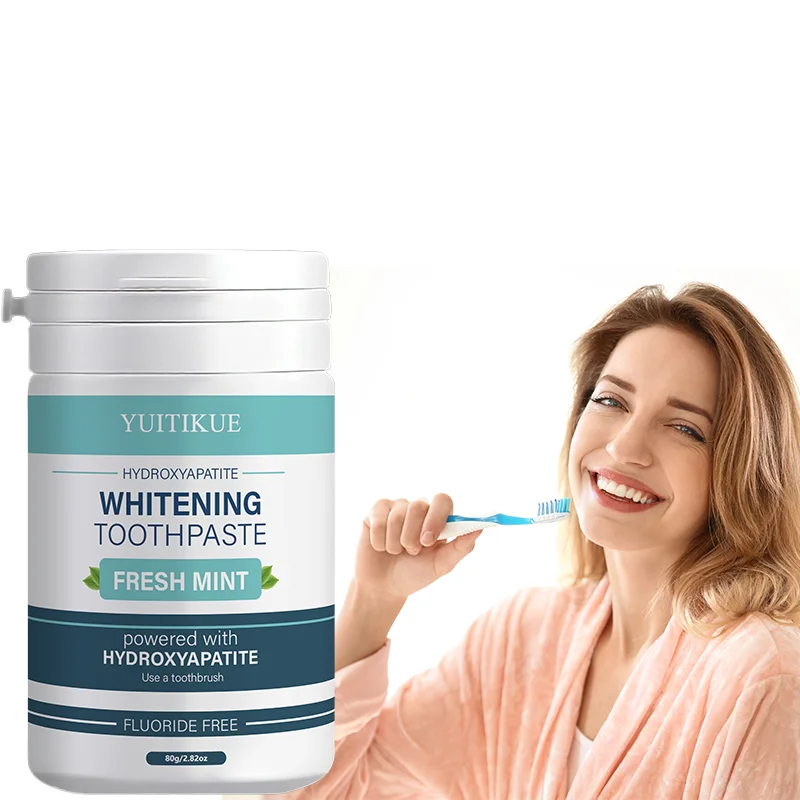 

Зубная паста YUITIKUE Fresh Mint Whitening | Гидроксиапатит на основе гидроксиапатита | Средство для ухода за полостью рта без фтора, 80 г