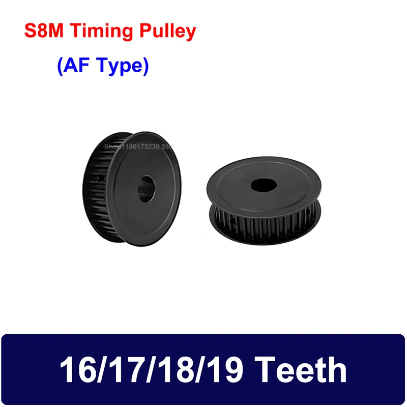 

1PCS 45# Steel S8M Timing Pulley 16/17/18/19 Teeth Width 27mm 32mm Black Steel Synchronous Belt Wheel Bore 8mm-20mm