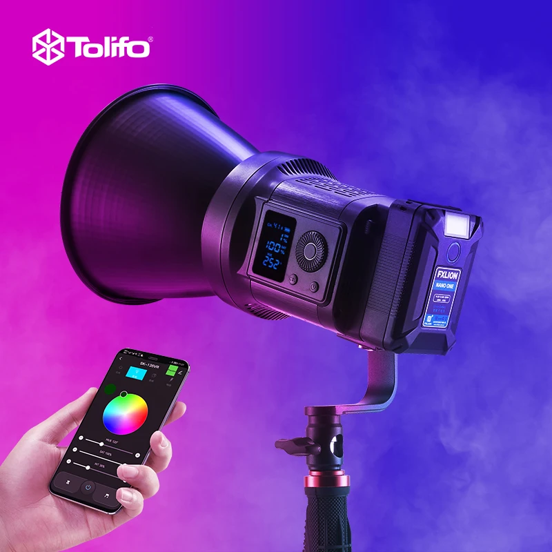 TOLIFO SK-135VR Studio Video Light 135W Bowens mount LED RGB Photography Lighting with Storage Bag