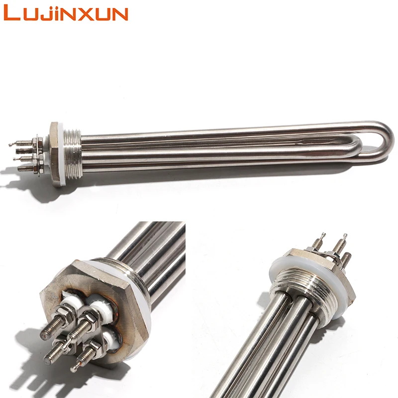 LUJINXUN 48 В нагревательный элемент погружной водонагреватель 1 дюйм BSP DN25/32 мм 1500 Вт/1800 Вт/2400 Вт/2700 Вт солнечный трубчатый нагреватель трубка 1 шт.