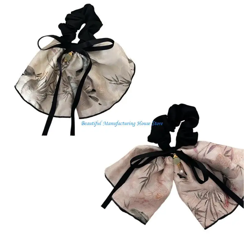 E56A 여성용 편안한 HScrunchies 대형 탄성 헤어 밴드 헤어 Scrunchy Bobbles 소프트 헤어 액세서리