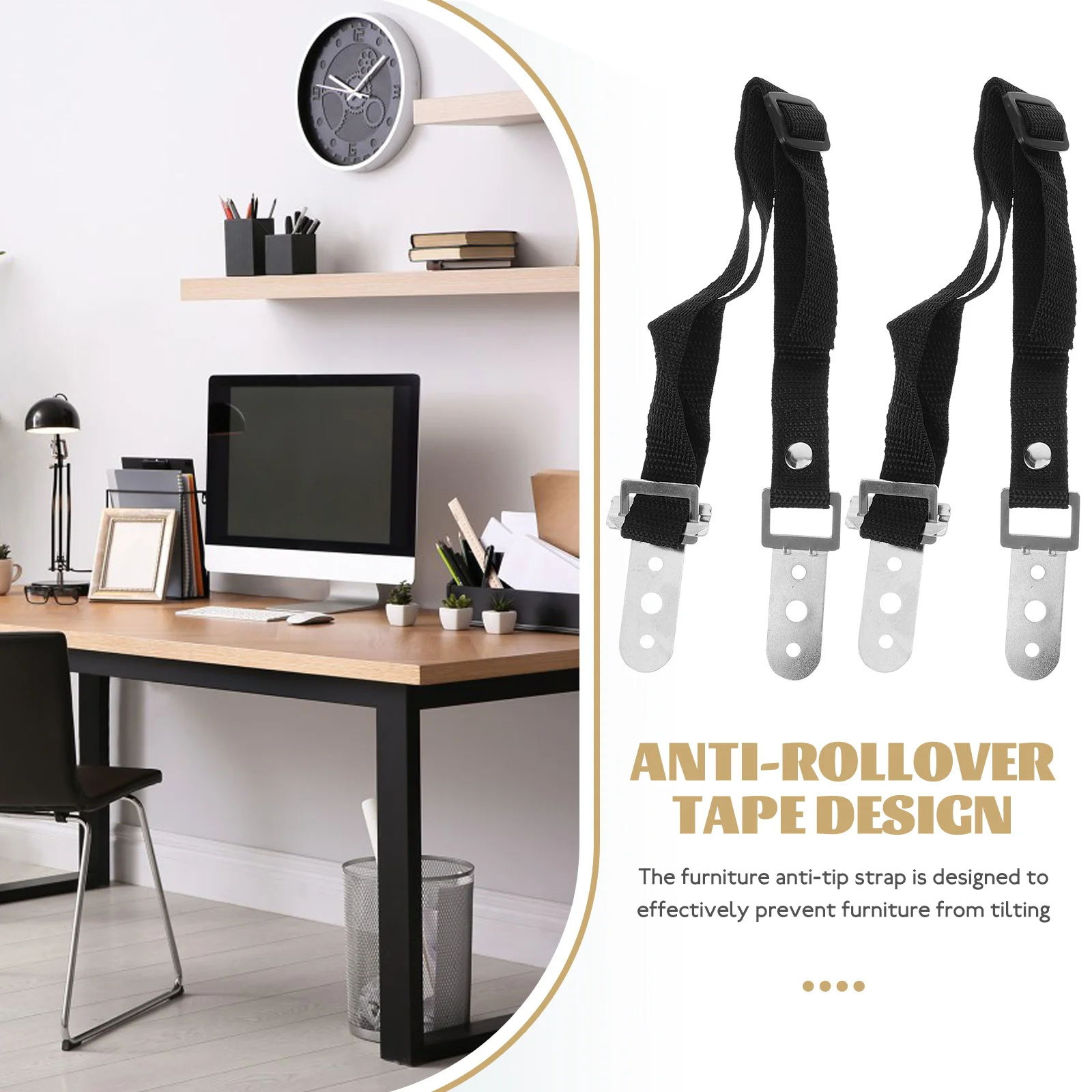 2 قطعة المراسي الأثاث المضادة للطرف الثقيلة الأشرطة السلامة لخزانة رف الكتب الجدول جدار جبل طقم التدقيق الطفل #1