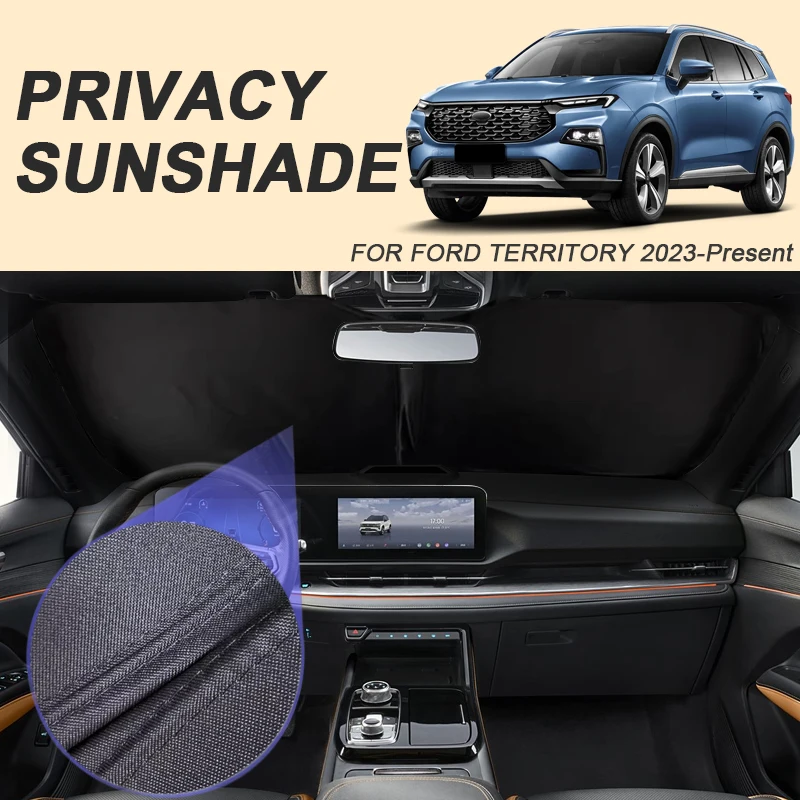 

Car Black Window Privacy Sunshade For FORD TERRITORY 2023-Present Auto Anti-UV Heat Insulation Protect Cover Interior Accessory