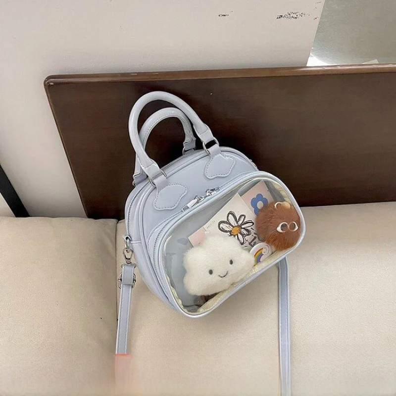 Casual Crossbody Bag Single Shoulder Satchel for Students Universal Style Women's Bag Grain Pattern Soft PU Leather Leisure Tote
