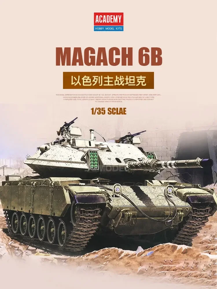 Academie Assemblage Model Kit 13281 Israël Magach 6b Belangrijkste Gevechtstank 1/35