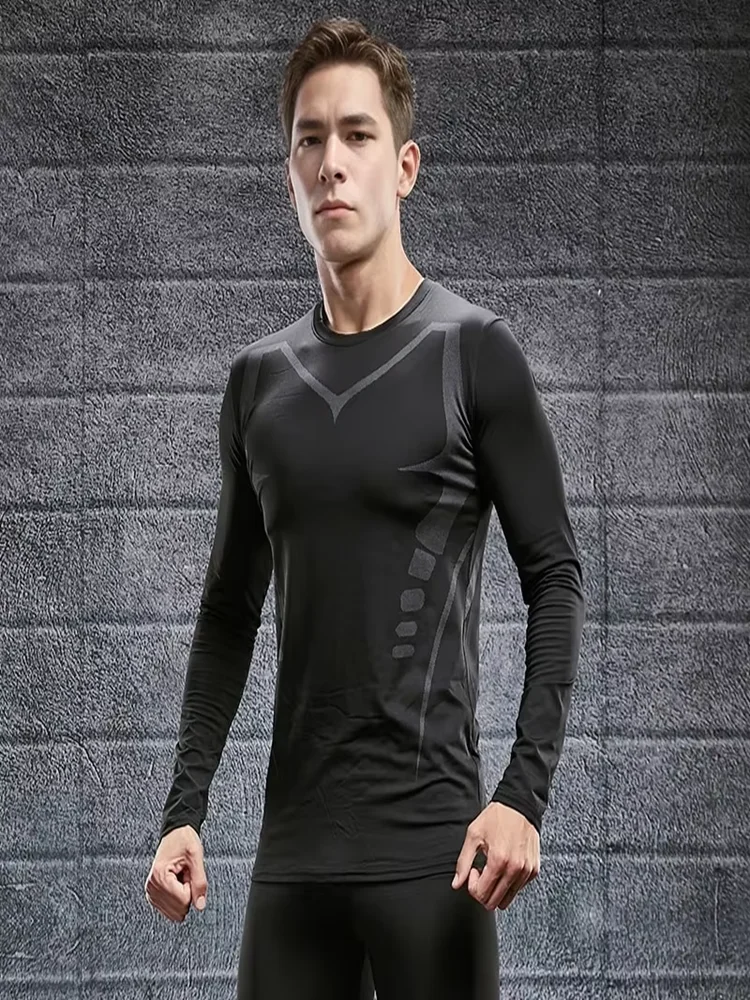 Männer T-shirt Männer Laufen Sport T Shirt Männer Kompression Fitness Tops T Quick DryTight Training Gym Sport Lauf Shirts Jersey