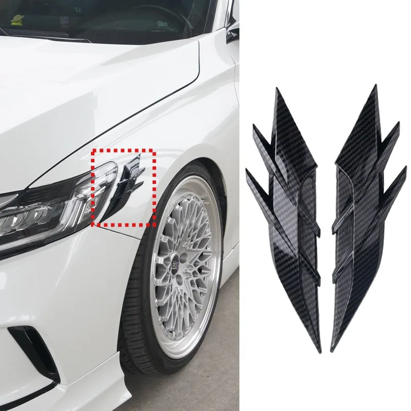 Per carrozzeria auto faro sopracciglio adesivo universale per copertura lampada auto adesivo striscia autoadesiva decorazione decalcomania 2 pezzi