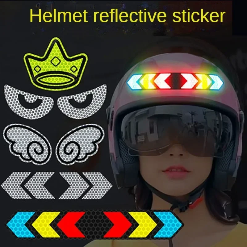 

3M Motorcycle Helmet Reflective Stickers Electric Vehicle Reflective Decorative Stickers on Both Sides of The Helmet Body