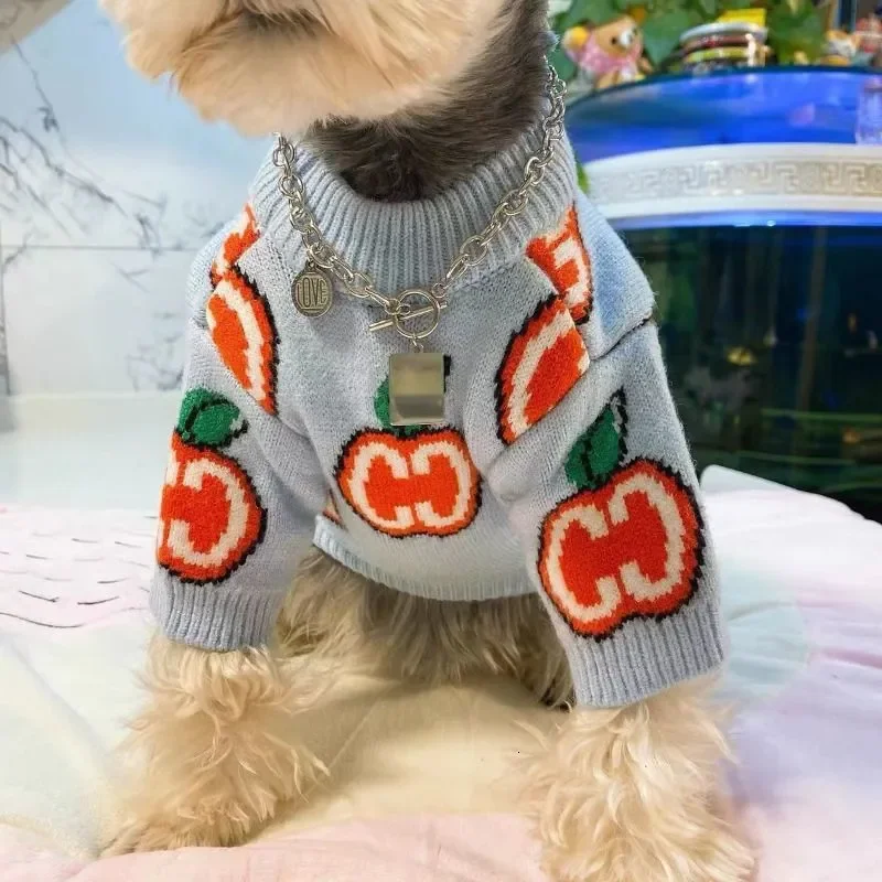 Letter Sweater Pet Dog Clothes Cotton Sweatshirt Clothing Dogs Warm Cute Print Autumn Winter Gary Boy Mascotas