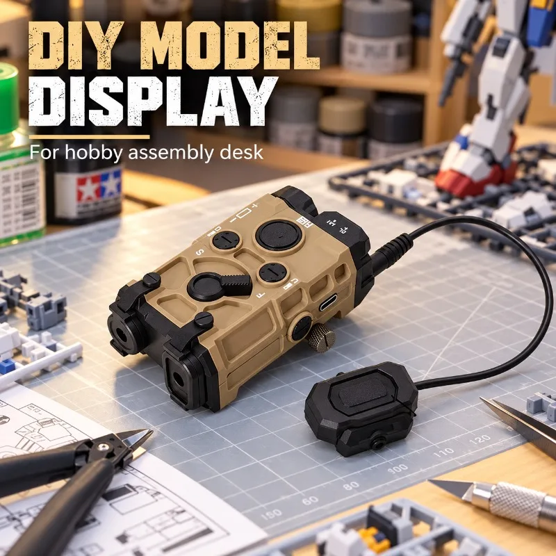 OGL Model Cassette Hobby Model Flashlight Modification Part with Mouse Tail Wired Control Switch
