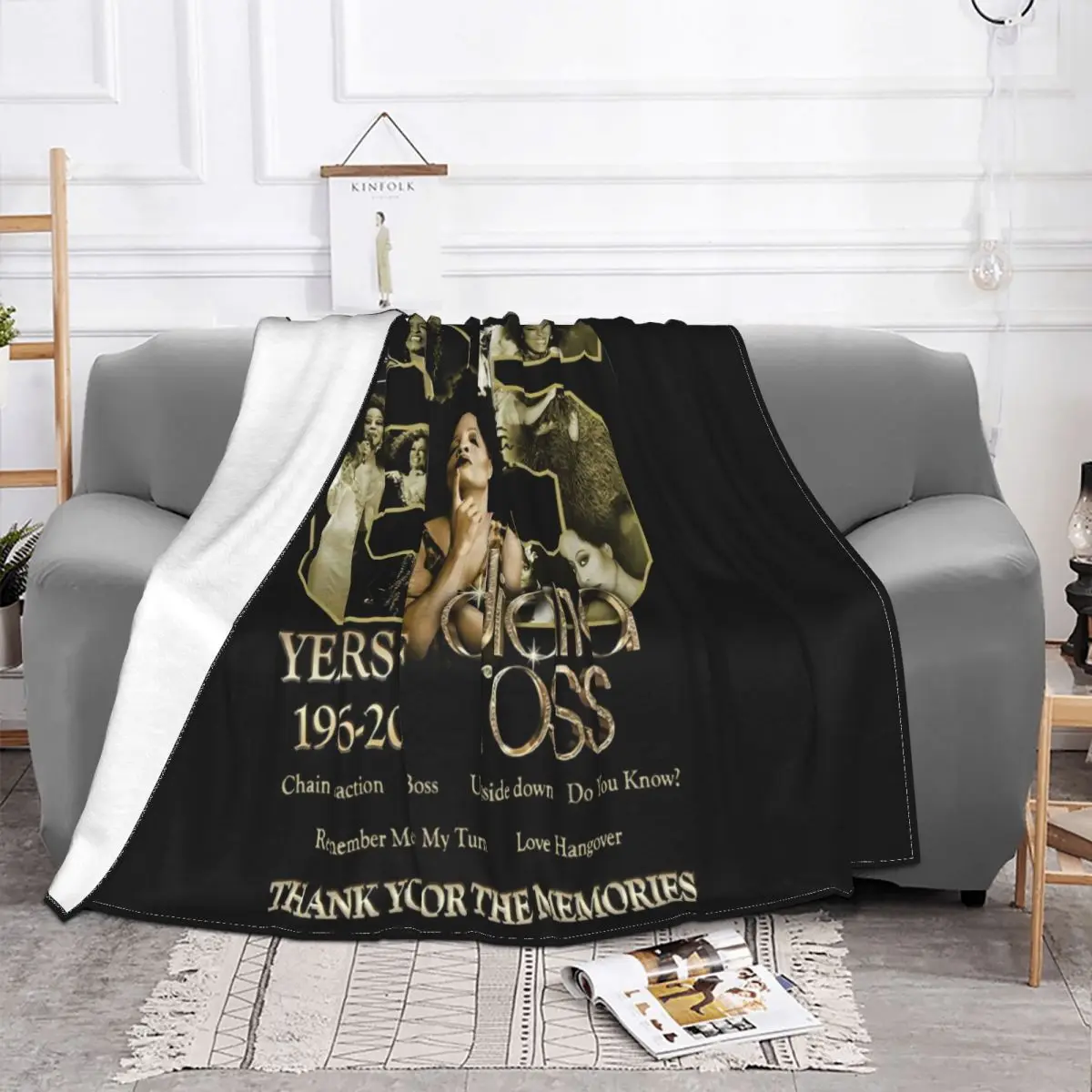 65 Years Of Diana Ross 1956 2021 Thank You For The Memories Spring Low Price New Print Goth Slogan Throw Blanket