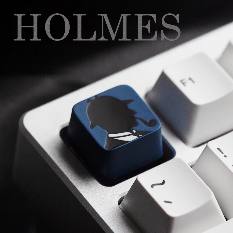 Sherlock Holmes Resin Keycap Cherry Profile Anime Keycap Cartoon Gift Collectibles Mechanical Keyboard PC Gaming Accessories