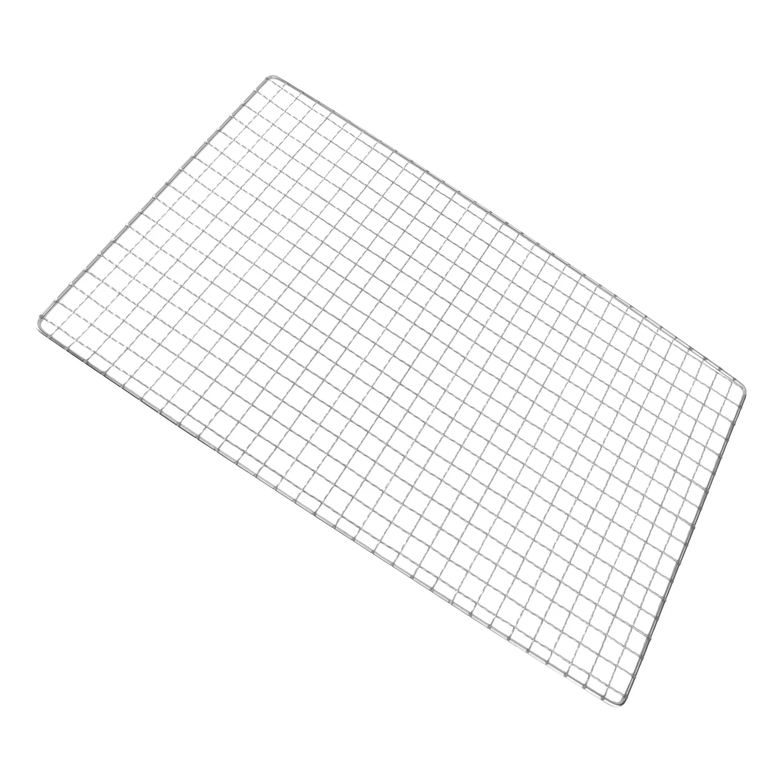Cestino per barbecue quadrato in acciaio inossidabile, durevole, saldato fine, rete liscia, 26x44 cm, supporto per forno per cucina domestica, ristorante