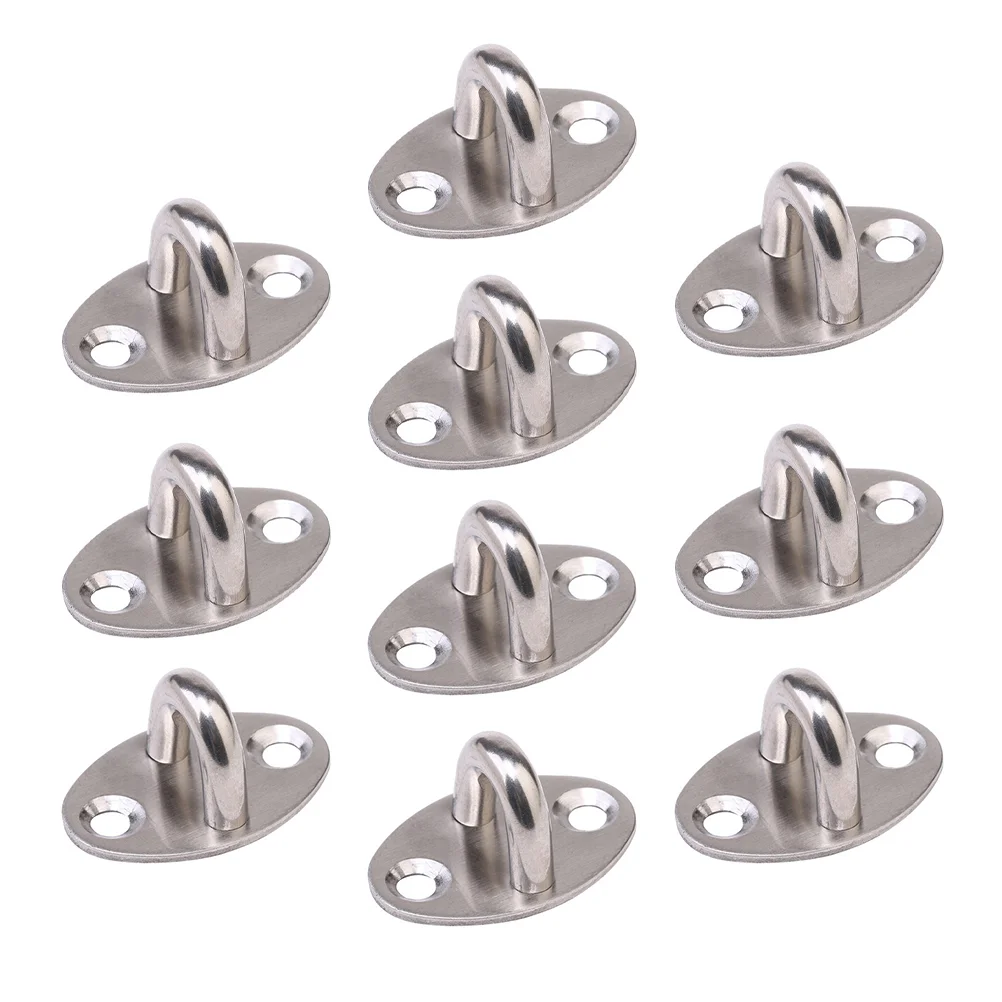 U Hooks Swing Hanger Storage Ring Awning Brackets for Home Hardware Silver Stainless Steel Office