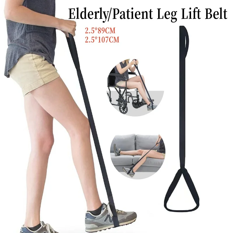 Hand-held Leg Raising Auxiliary Belt Getting on and off the Car Assist Belt Paralyzed Patients Disabled People Leg Lift Belt