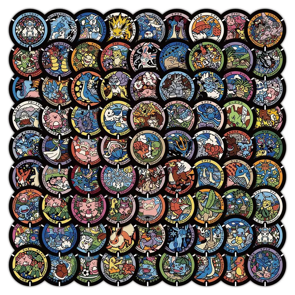 108pcs Kawaii Pikachu Pokemon Stickers Cute Eevee Cartoon Anime Decals Laptop Scrapbook Phone Classic Kids Sticker Toy