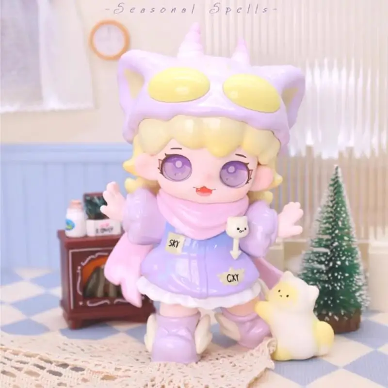 Mioco Seasonal Spells Series Blind Box Kawaii Action Anime Figure Toys Pendent Doll Model Room Decor Mystery Box Birthday Gifts