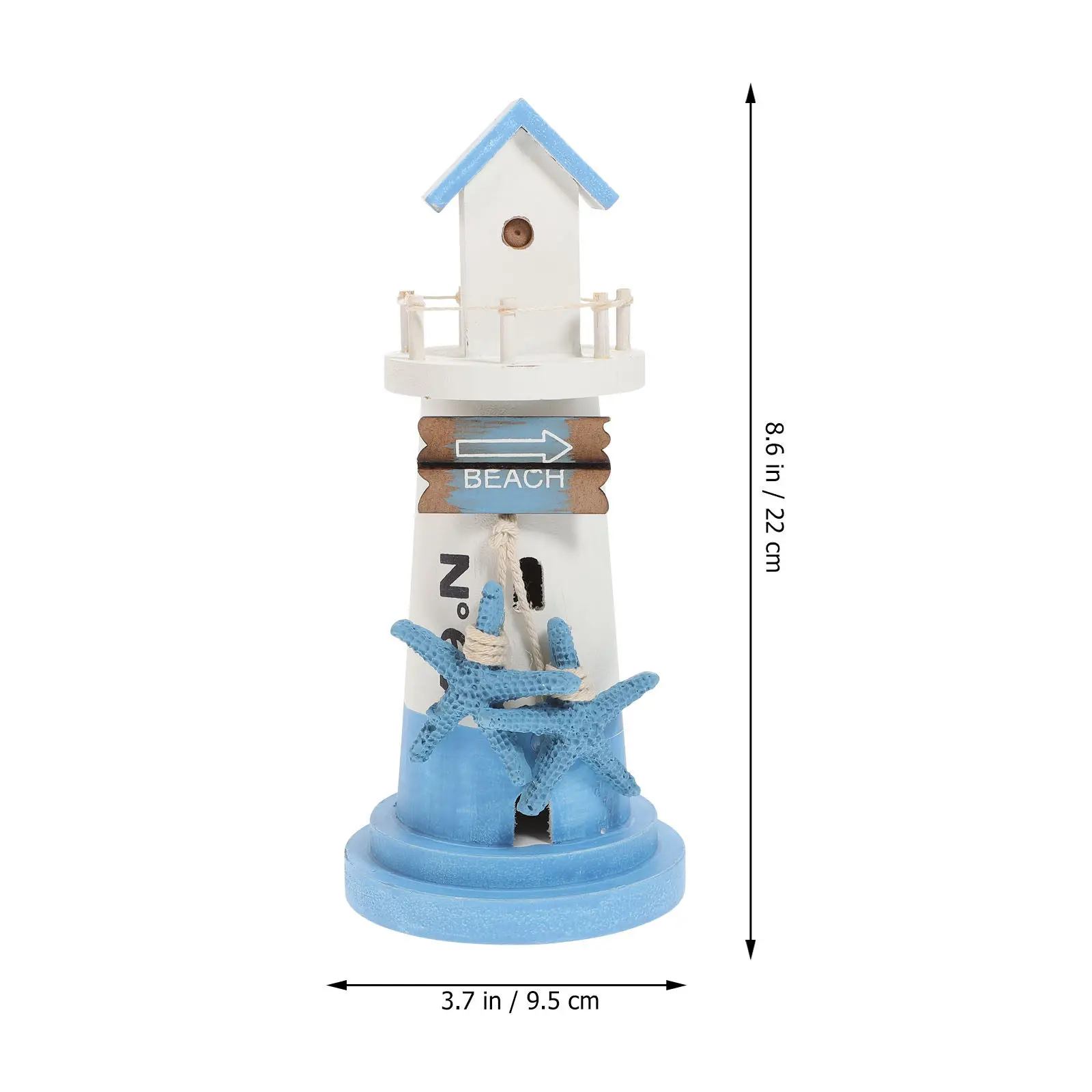 Mediterranean Style Wooden Lighthouse Decor Small Elegant Nautical Theme Home Office Coffee Shop Hotel Wedding Birthday