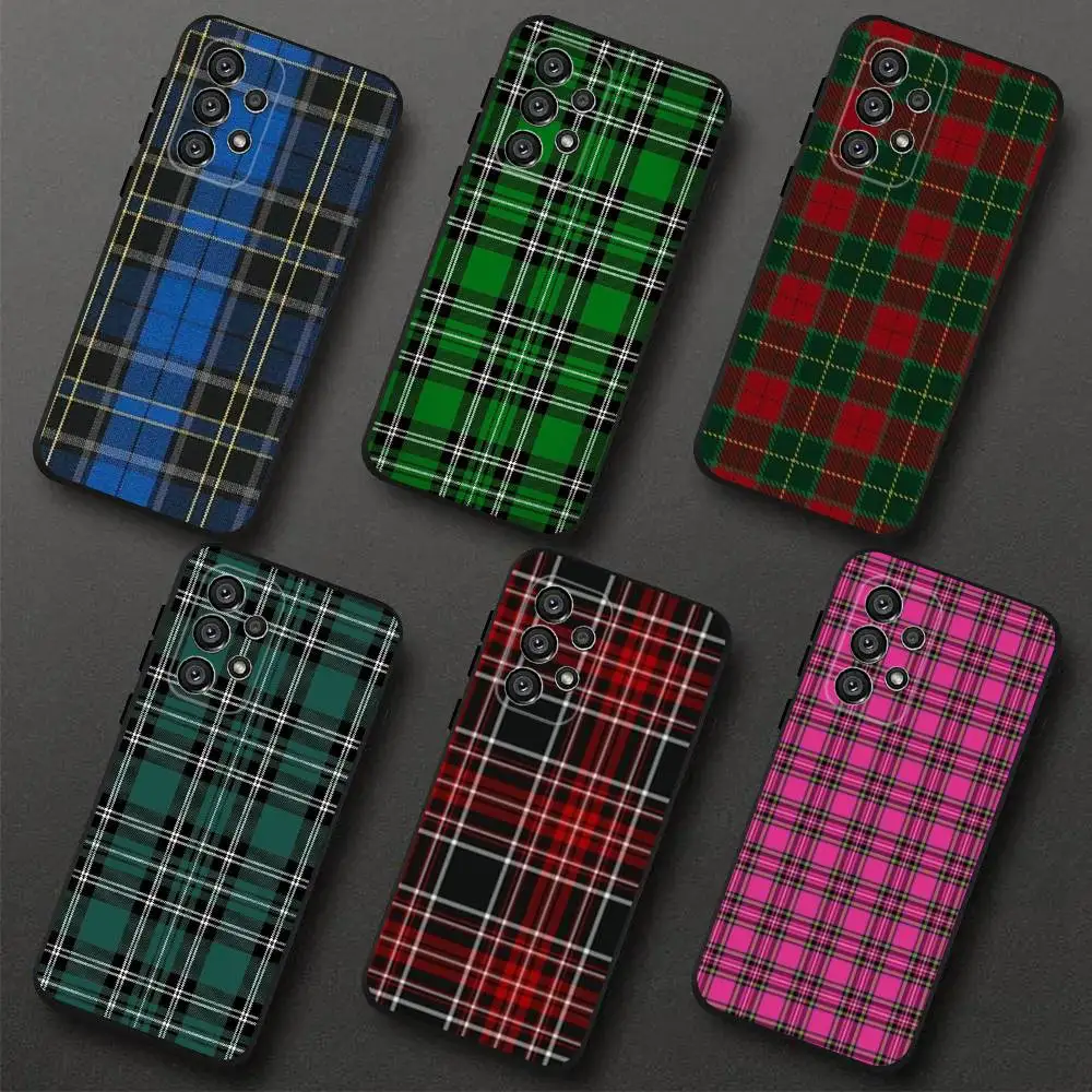 حافظة لهاتف سامسونج S 25,24,23,22,30,21,10,9,Ultra,Plus,Lite,FE,4,5G حافظة ناعمة سوداء من Clan Stewart Dress Tartan #1