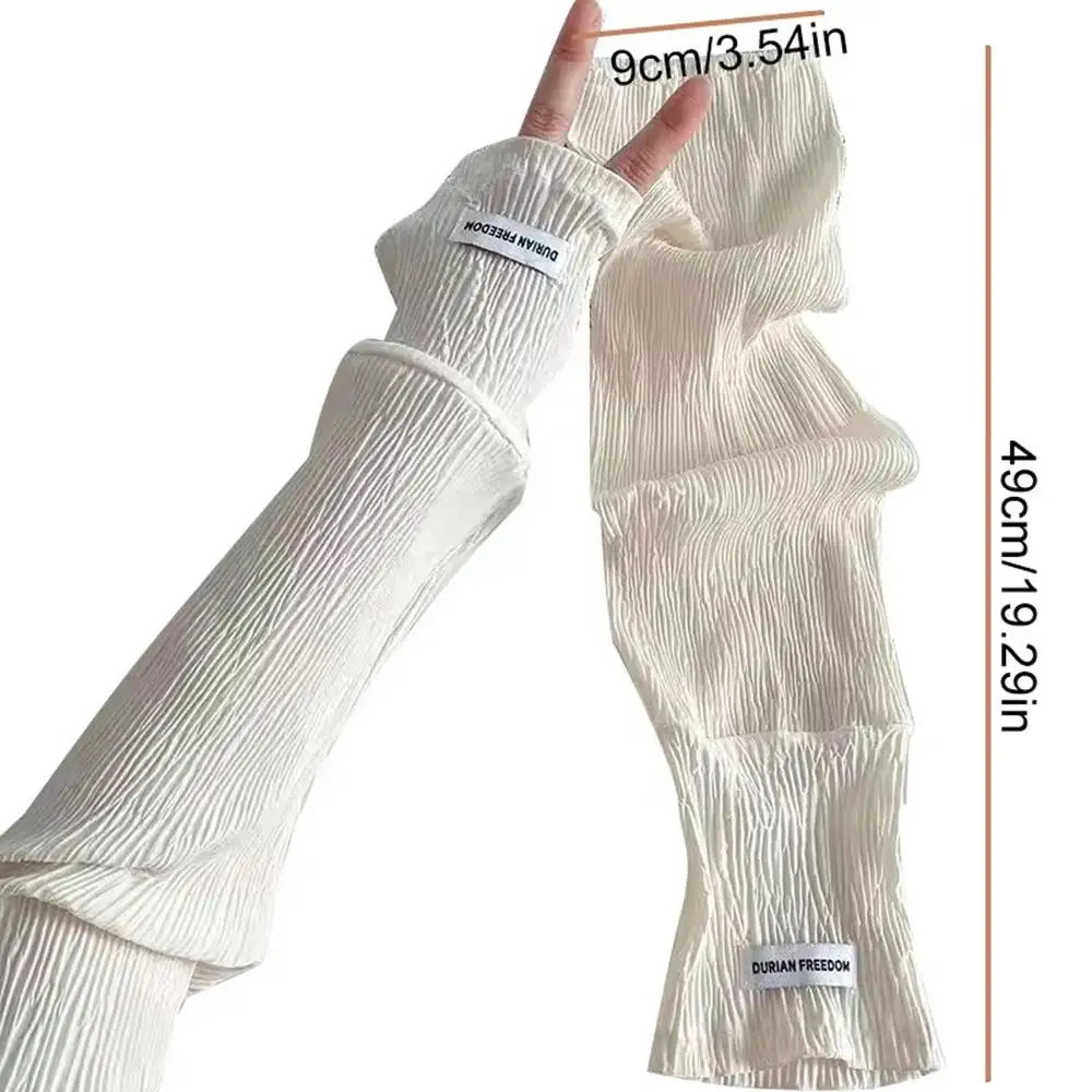 Manicotti di protezione solare UV a maniche lunghe in seta di ghiaccio estiva Nuove maniche per le mani fresche Manicotti per sport all'aria aperta per protezione del braccio da bicicletta