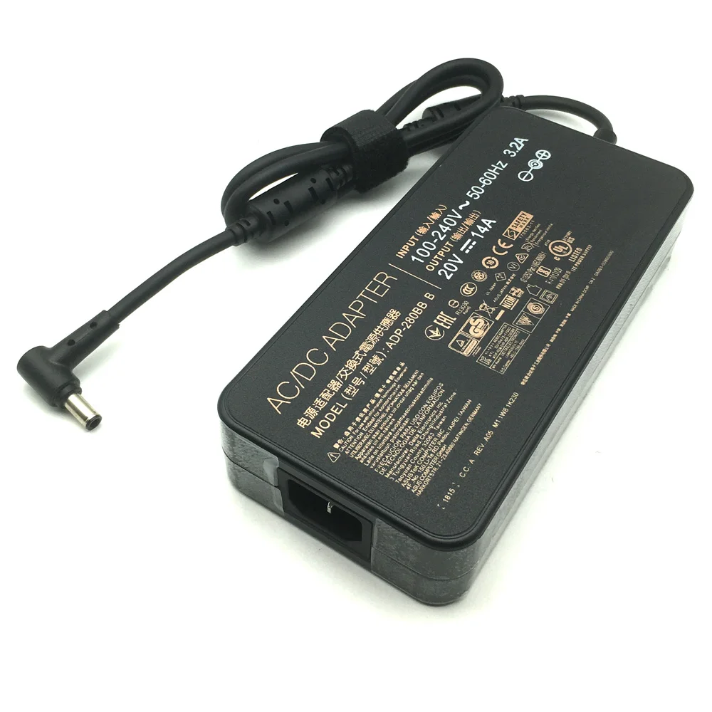 Véritable chargeur adaptateur secteur 20V 14A 280W pour ASUS ROG G531 G531GW-AZ113T ADP-280BB B câble d'alimentation pour ordinateur portable