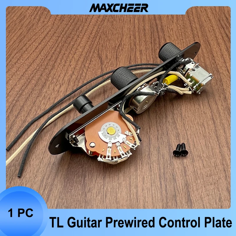 TL Guitar Prewired Series-Parallel Switching Control Plate Harness Blade Switch/250K Pots with Waxed Cloth Wire